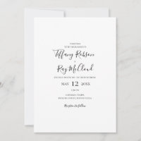 Simple Elegant Casual Wedding Invitation 