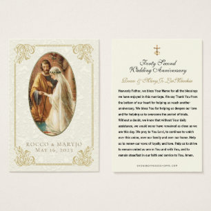 Simple Elegant Catholic Wedding Holy Card