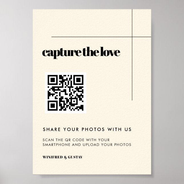 Simple elegant & chic Capture the love sign (Front)