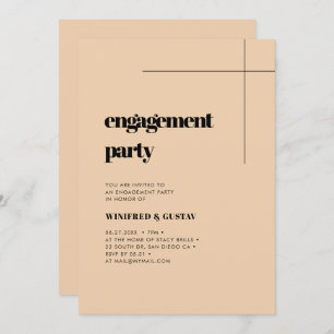 Simple elegant & chic engagement party invitation