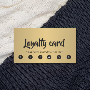 Simple Elegant Chic FAUX Gold Beauty Salon Loyalty