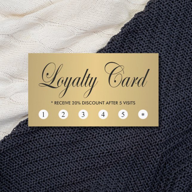 Simple Elegant Chic FAUX Gold Loyalty Card (Creator Uploaded)