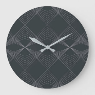Simple, elegant, chic, luxurious line graphic art large clock