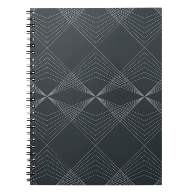 Simple, elegant, chic, luxurious line graphic art notebook (Front)