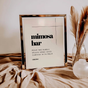 Simple elegant & chic Mimosa bar sign
