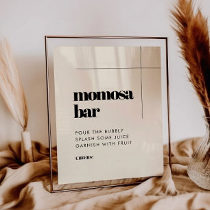 Simple elegant & chic Momosa bar sign