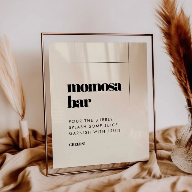 Simple elegant & chic Momosa bar sign (Creator Uploaded)