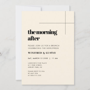 Simple elegant & chic Morning After Brunch Invitation