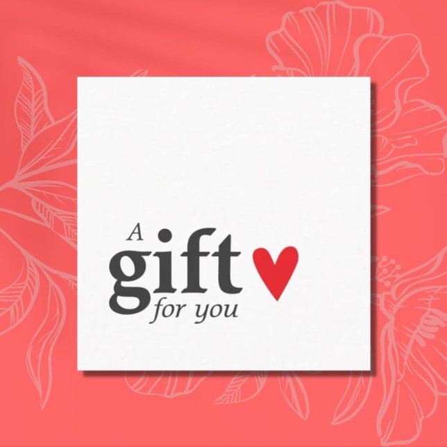 Simple Elegant Chic Red Heart White Hair Stylist Square Business Card (Creator Uploaded)