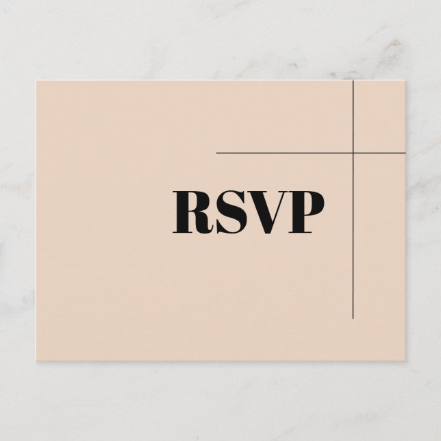 Simple elegant chic RSVP Postcard (Front)