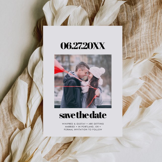 Simple elegant & chic Save the date photo Invitation (Creator Uploaded)