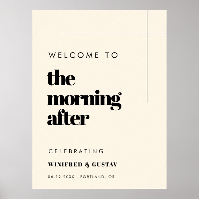 Simple elegant & chic The Morning after Welcome Poster (Front)
