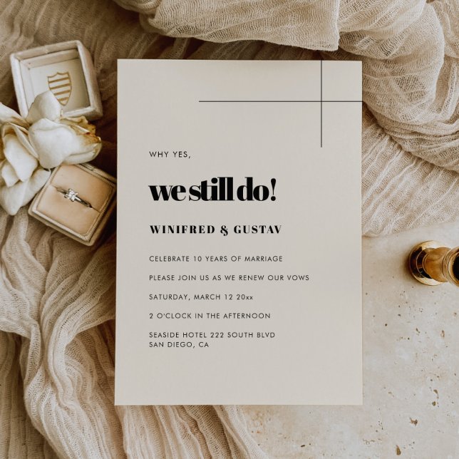 Simple elegant & chic vow renewal invitation (Creator Uploaded)