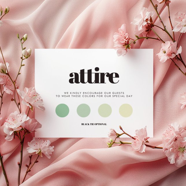 Simple elegant & chic Wedding attire Enclosure Card (Creator Uploaded)