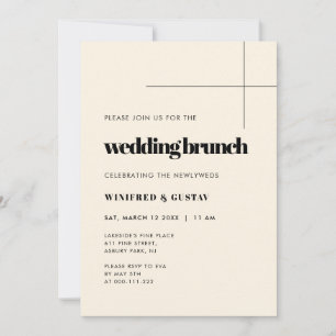 Simple elegant & chic wedding Brunch Invitation