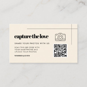 Simple elegant & chic wedding Capture the love Enclosure Card