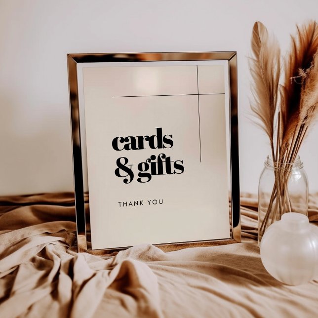 Simple elegant & chic wedding Cards & Gifts sign (Creator Uploaded)