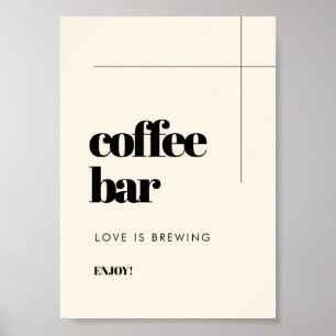 Simple elegant & chic wedding Coffee Bar sign