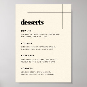 Simple elegant & chic wedding Dessert Bar sign