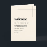 Simple elegant & chic wedding folded Program<br><div class="desc">Minimalist yet striking: adopt this slightly retro elegant typographic design for your wedding stationery. Fully customisable text,  colours and backgrounds.</div>