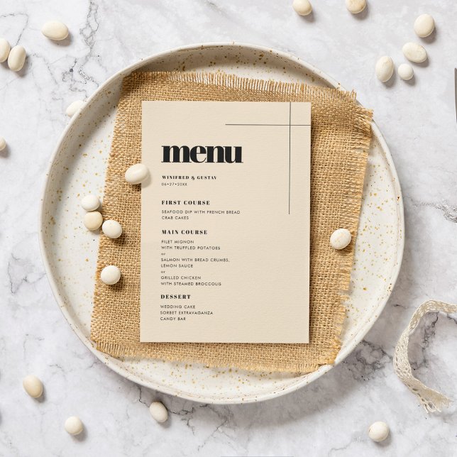 Simple elegant & chic wedding menu (Creator Uploaded)