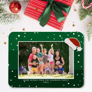 Simple Elegant Christmas Family Photo Magnet