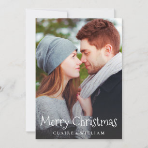 Simple Elegant Christmas Holidays Photo Card