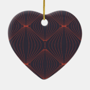 Simple, elegant Christmas inspired graphic pattern Ceramic Ornament