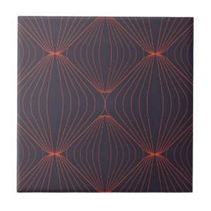 Simple, elegant Christmas inspired graphic pattern Ceramic Tile