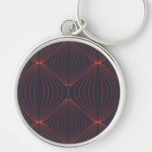Simple, elegant Christmas inspired graphic pattern Key Ring