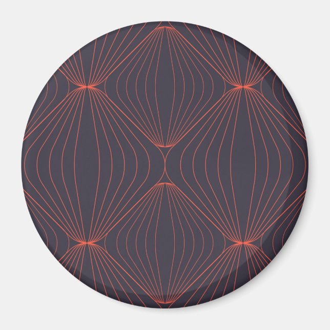 Simple, elegant Christmas inspired graphic pattern Magnet (Front)