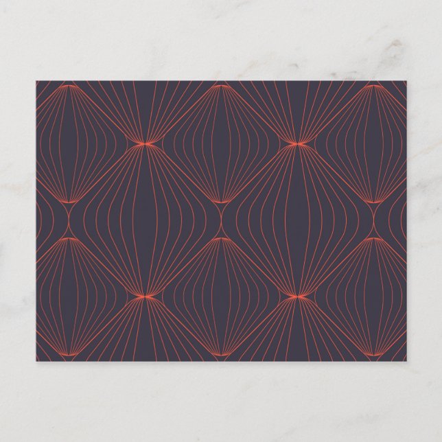 Simple, elegant Christmas inspired graphic pattern Postcard (Front)