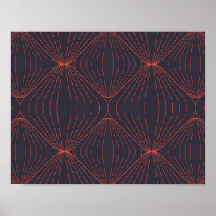 Simple, elegant Christmas inspired graphic pattern Poster