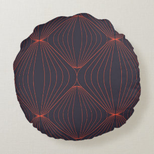 Simple, elegant Christmas inspired graphic pattern Round Cushion