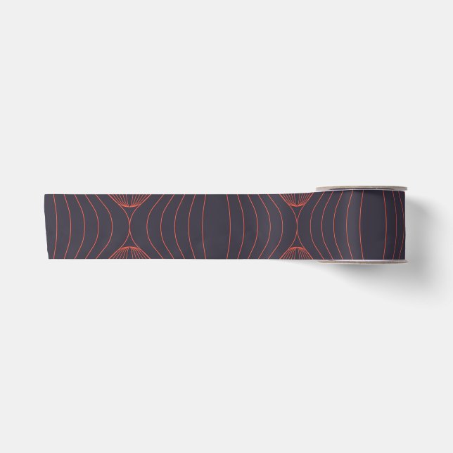 Simple, elegant Christmas inspired graphic pattern Satin Ribbon (Front)