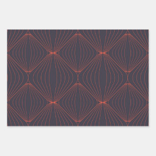 Simple, elegant Christmas inspired graphic pattern Wrapping Paper Sheet