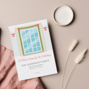 Simple Elegant Christmas Moving Announcement Card