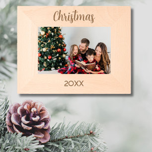 Simple Elegant Christmas Photo Etched Frames