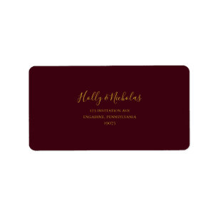 Simple Elegant Christmas   Red RSVP Address Label