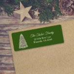 Simple Elegant Christmas Tree Party Invitation Lab Return Address Label<br><div class="desc">This elegant design features a snowy Christmas tree with lights. Click the customize button for more flexibility in modifying the text and the graphics! Variations of this design as well as coordinating products are available in our shop, zazzle.com/store/doodlelulu. Contact us if you need this design applied to a specific product...</div>