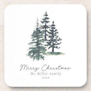 Simple Elegant Christmas tree   Pine tree  Coaster