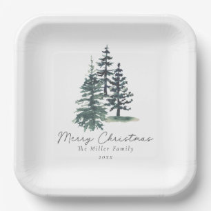 Simple Elegant Christmas tree   Pine tree  Paper Plate