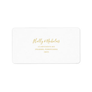 Simple Elegant Christmas Wedding RSVP Address Label