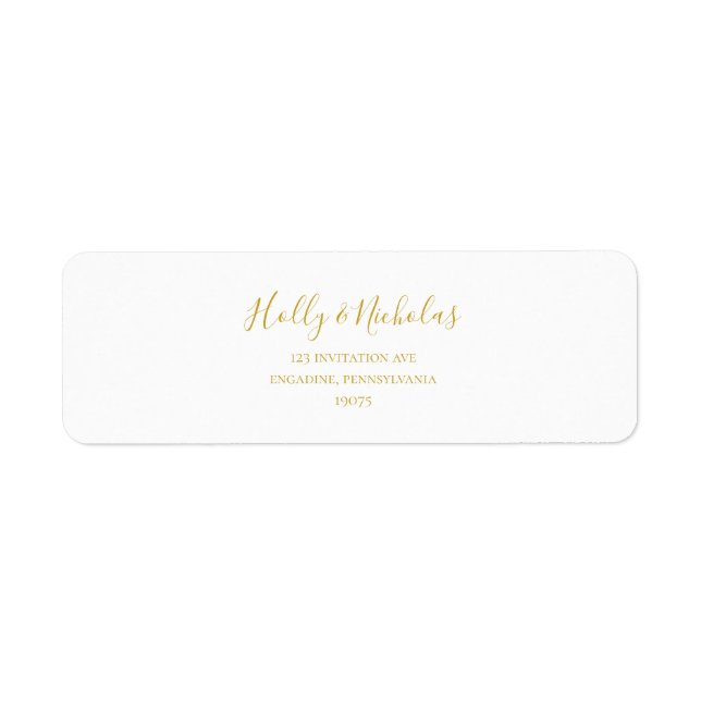 Simple Elegant Christmas | White Return Address Label (Front)