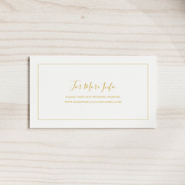 Simple Elegant Christmas | White Wedding Website Enclosure Card (Creator Uploaded)