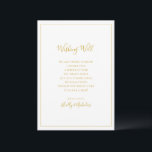 Simple Elegant Christmas | White Wishing Well Card<br><div class="desc">This simple elegant Christmas | white wishing well card is perfect for your minimalist modern winter wedding. The classic gold luxury calligraphy, along with the traditional white background, all bordered with a minimal frame, is sure to complete the colourful holiday vibe you're looking for. You can personalise with your own...</div>