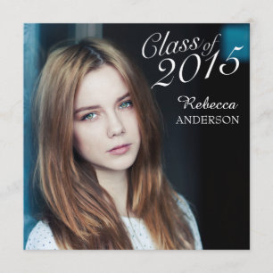Simple Elegant Class of 2015 Graduation Invitation