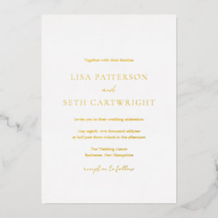 Simple Elegant Classic All In One Wedding Gold
