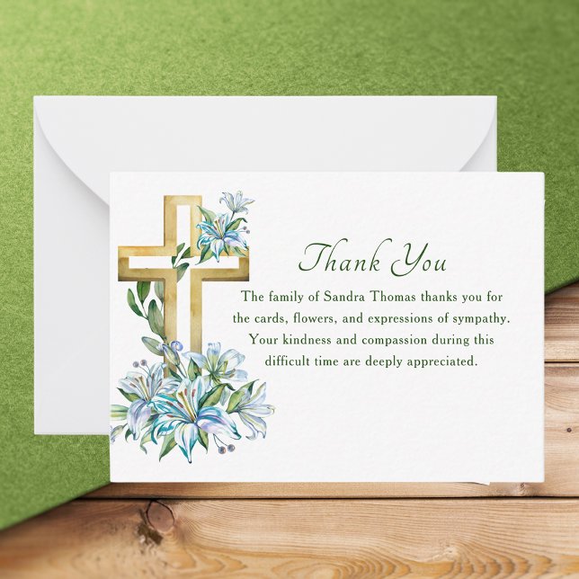 Simple Elegant Classic Memorial Bereavement  Card (Creator Uploaded)