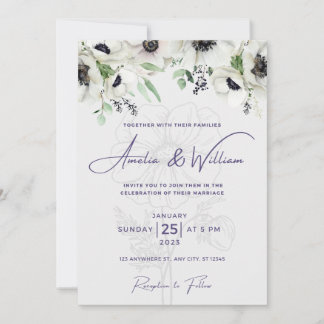 Simple,elegant,classic,modern,caligraphiy script invitation